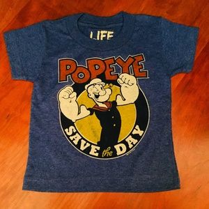 Life Clothing All-Cotton T-shirt - Popeye - 2T New
